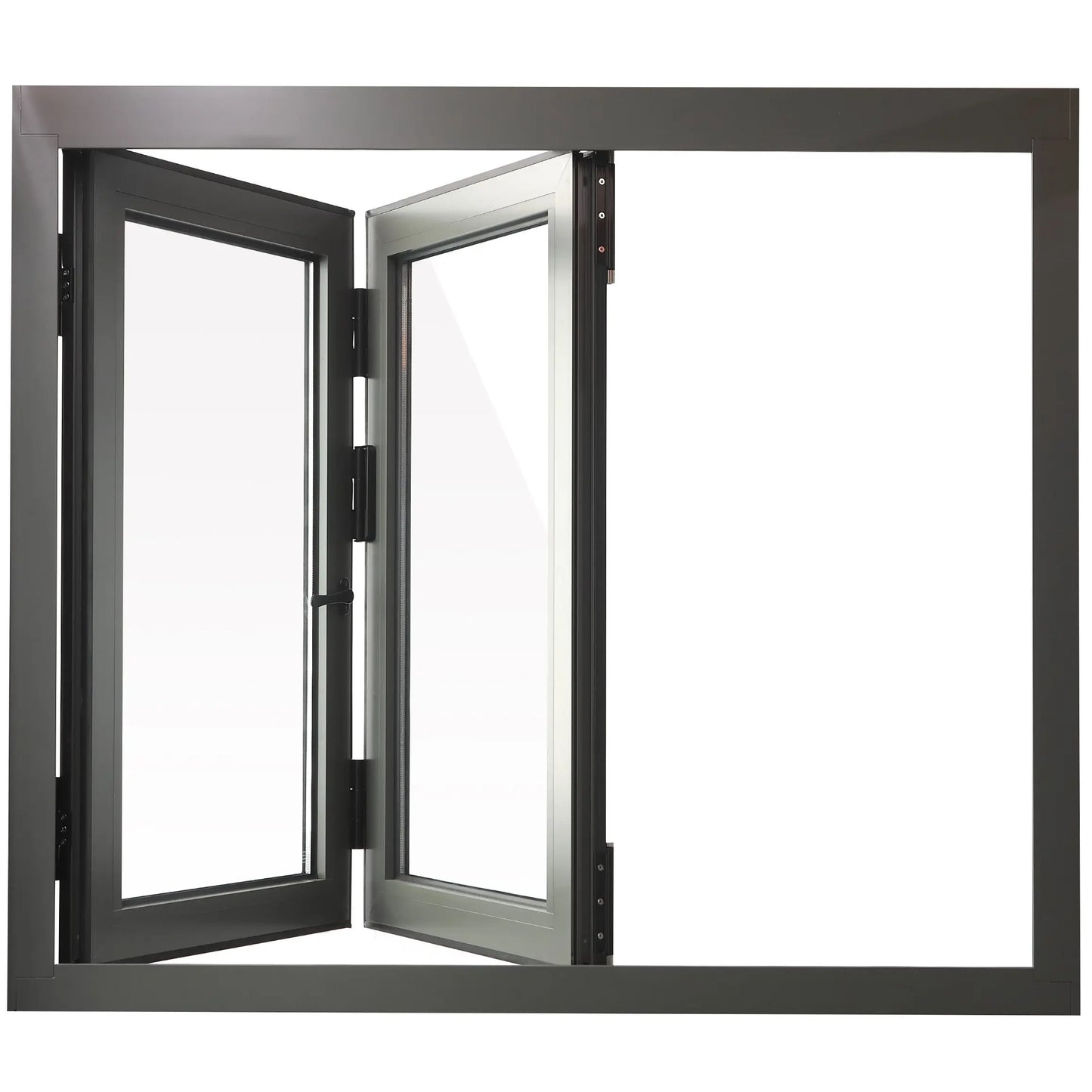 LT7 ONLINE.COM THE BEST PLACE TO SHOP ALUMINUM BIFOLD WINDOW 60"WX48"H - OUT SWING FROM EXTERIOR VIEW IMAGE 1