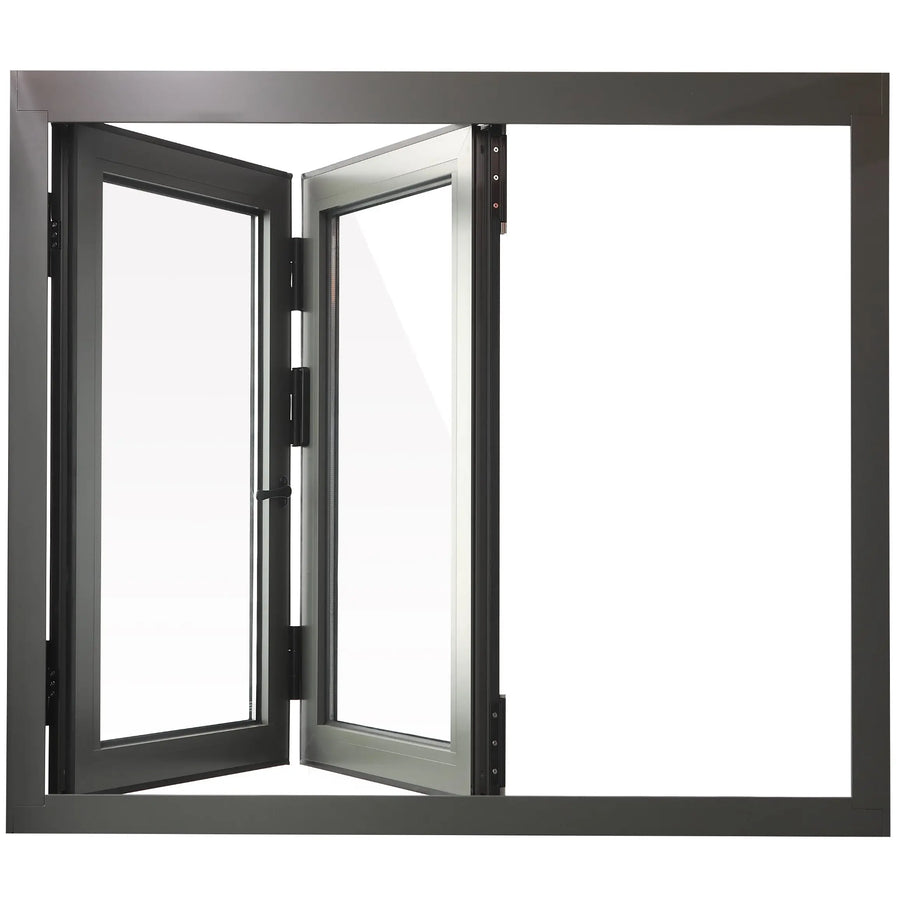 LT7 ONLINE.COM THE BEST PLACE TO SHOP ALUMINUM BIFOLD WINDOW 60"WX48"H - OUT SWING FROM EXTERIOR VIEW IMAGE