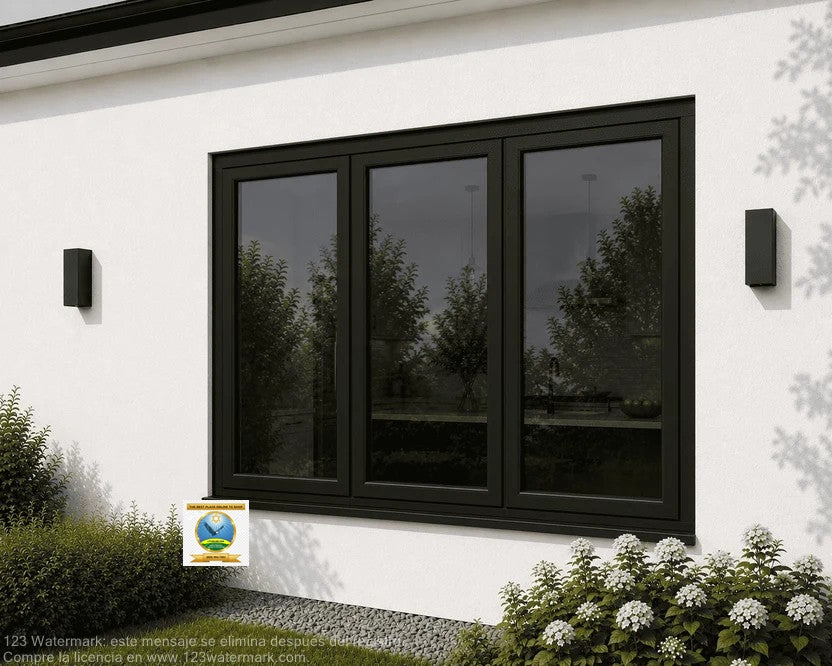 96"x42" custom energy-efficient aluminum bifold window