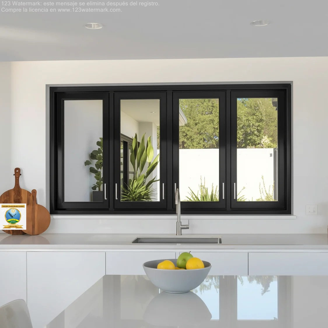 96"x42" custom energy-efficient aluminum bifold window