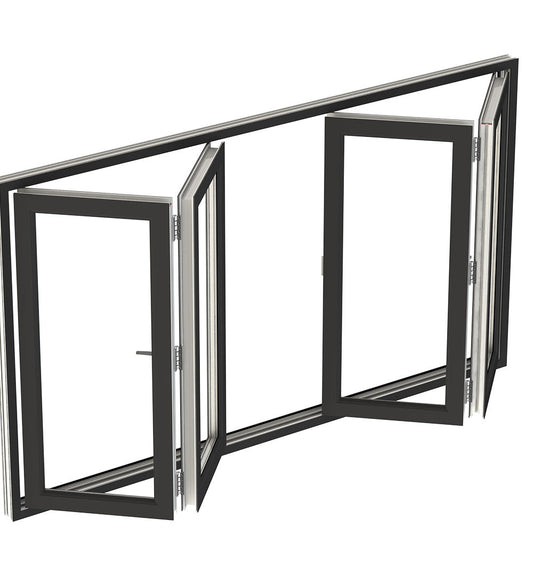 LT7 ONLINE.COM THE BEST PLACE TO SHOP ALUMINUM BIFOLD WINDOW 96"WX48"H - OUT SWING FROM EXTERIOR VIEW IMAGE 0