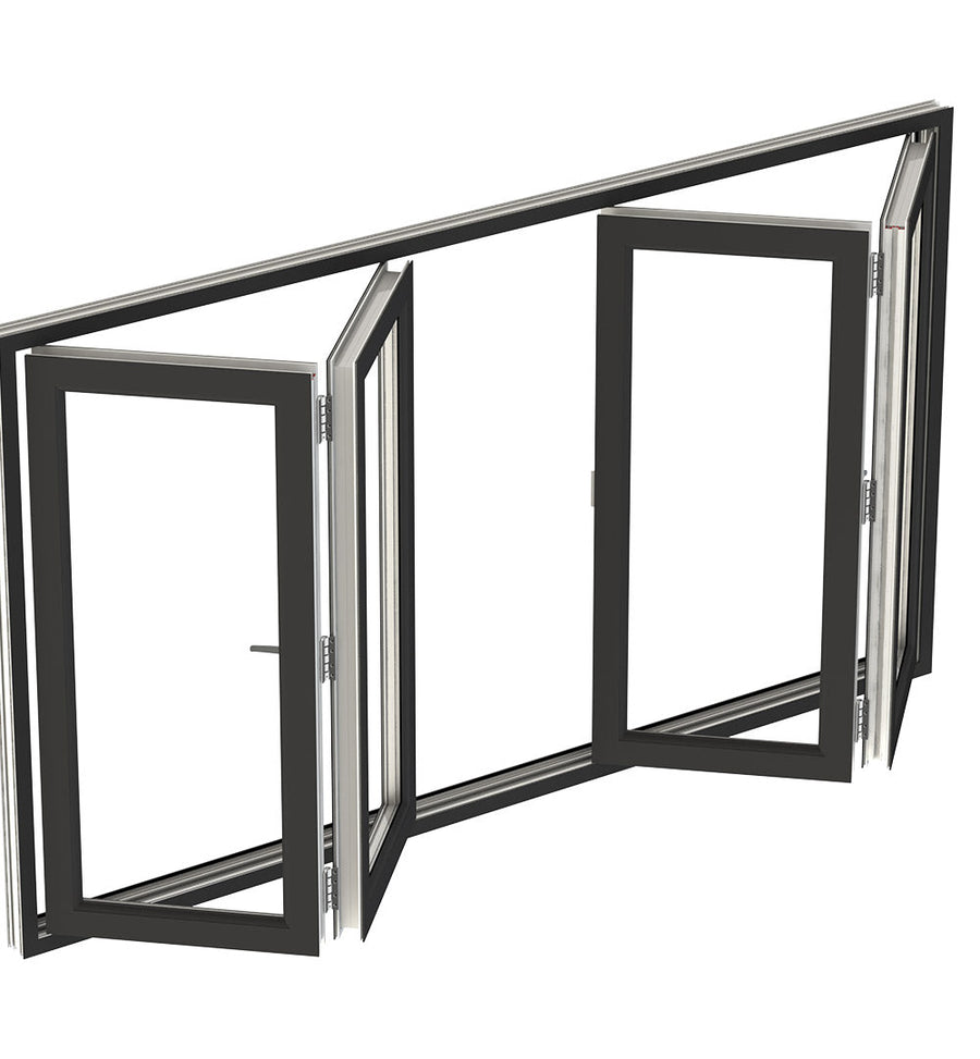 LT7 ONLINE.COM THE BEST PLACE TO SHOP ALUMINUM BIFOLD WINDOW 96"WX48"H - OUT SWING FROM EXTERIOR VIEW IMAGE 0