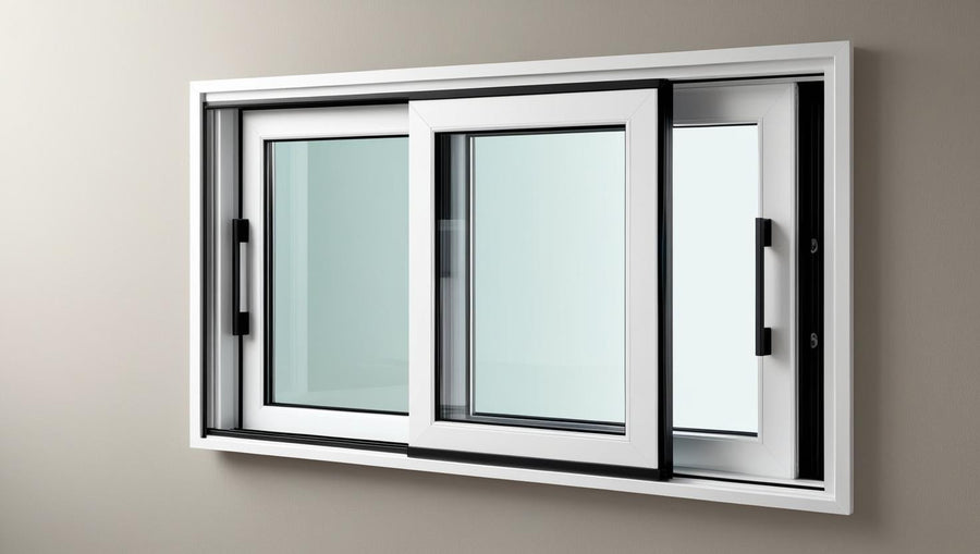 24"x12" custom energy-efficient aluminum sliding window