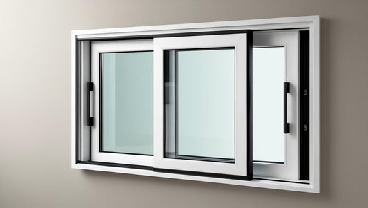 24"x24" custom energy-efficient aluminum sliding window