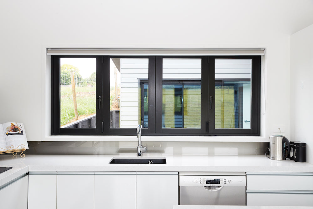 LT7 ONLINE.COM THE BEST PLACE TO SHOP ALUMINUM BIFOLD WINDOW 96"WX36"H - OUT SWING FROM EXTERIOR VIEW IMAGE 6