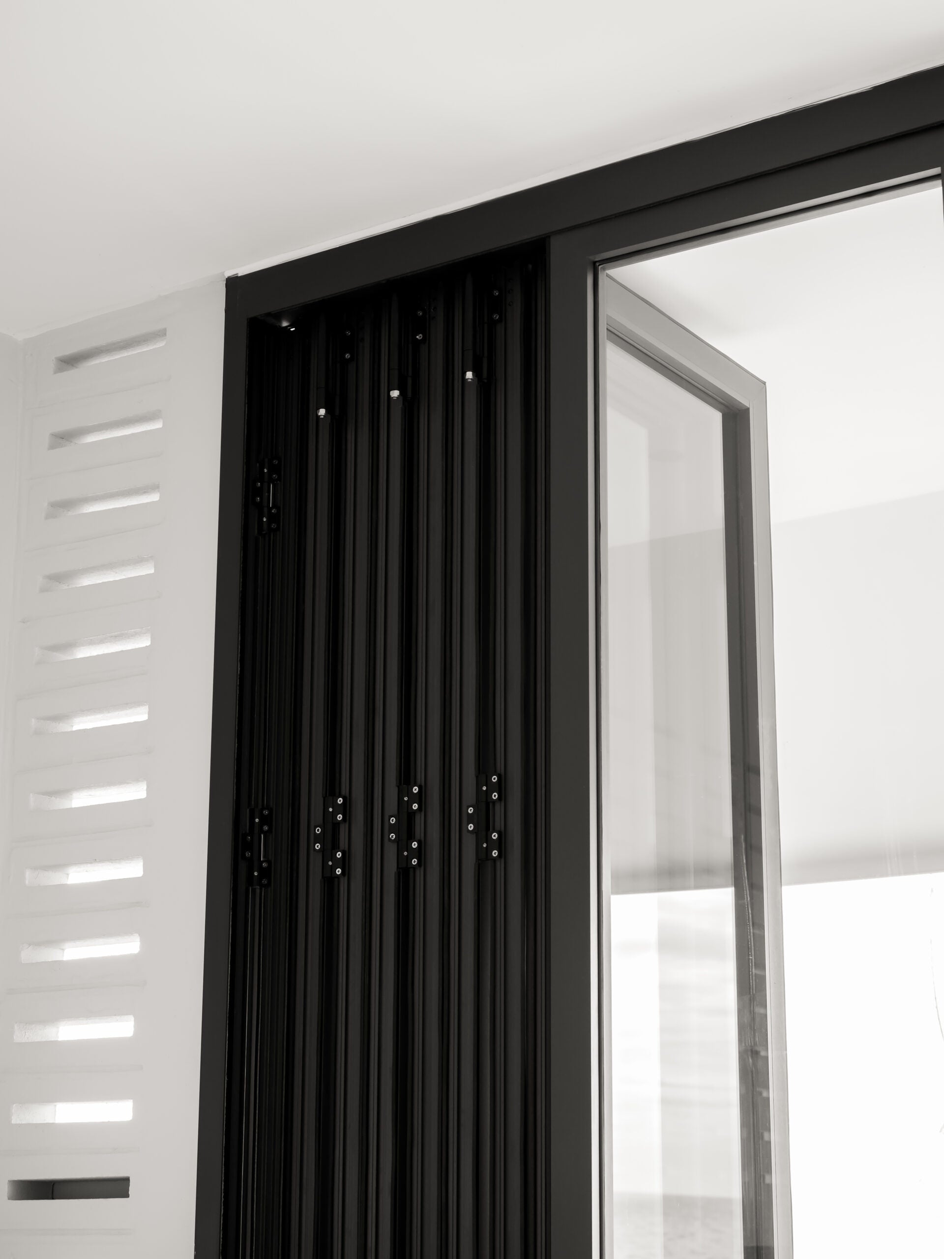 ALUMINUM BIFOLD DOOR 168"WX96"H - OUT SWING FROM EXTERIOR VIEW IMAGE 11