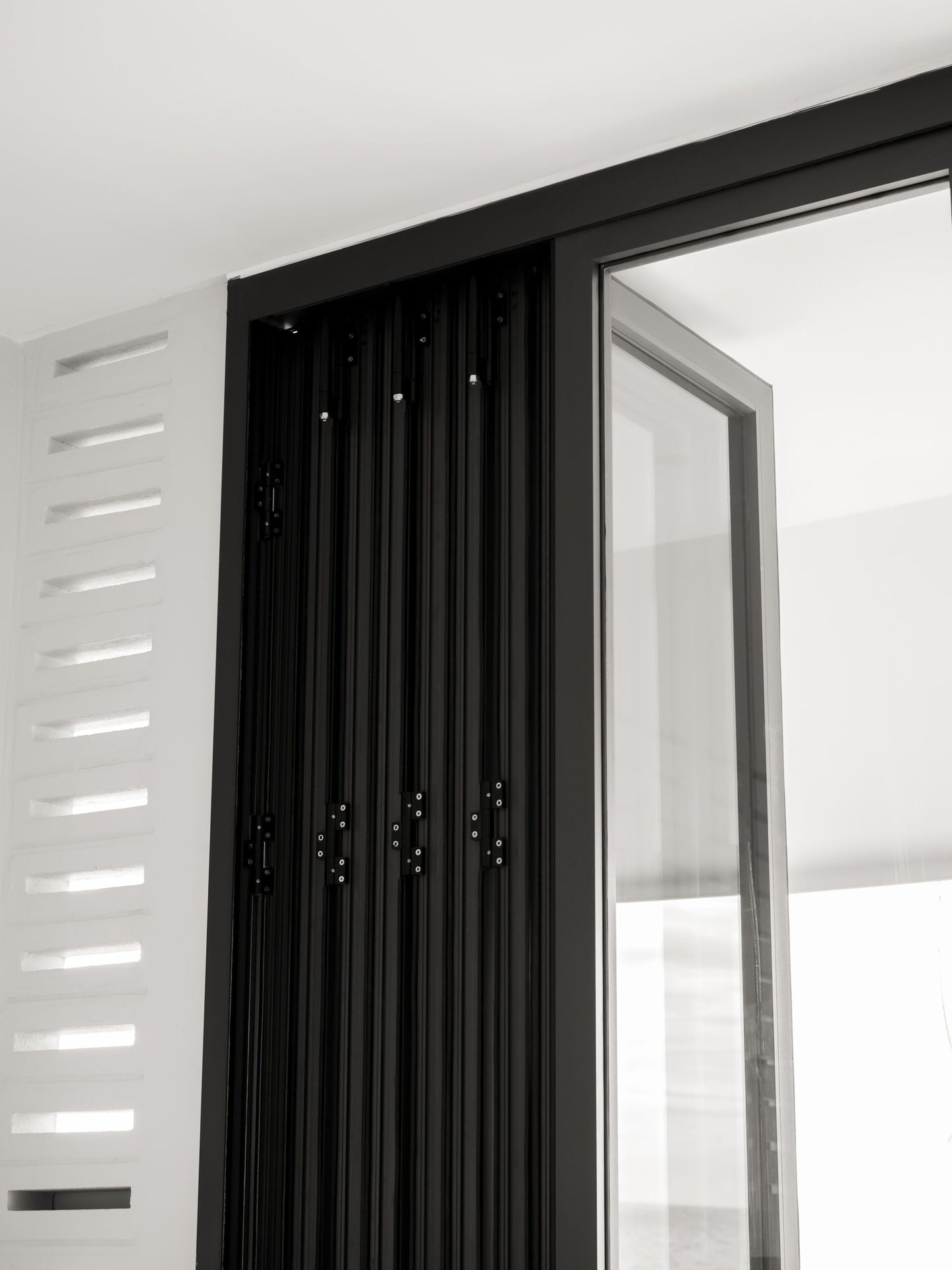 ALUMINUM BIFOLD DOOR 192"WX80"H - OUT SWING FROM EXTERIOR VIEW IMAGE 15