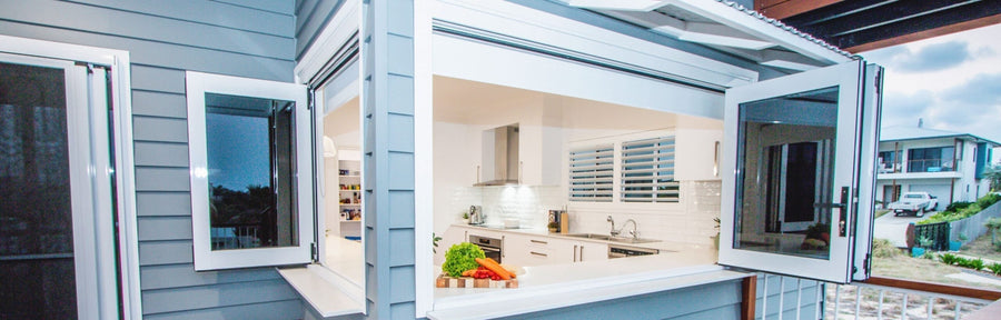 LT7 ONLINE.COM THE BEST PLACE TO SHOP ALUMINUM BIFOLD WINDOW 60"WX48"H - OUT SWING FROM EXTERIOR VIEW IMAGE 0